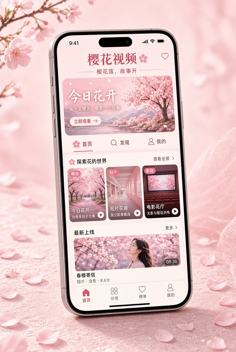 樱花视频APP界面